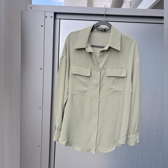 SHEIN | Tall Drop Shoulder Button Down - Picture 5 of 6